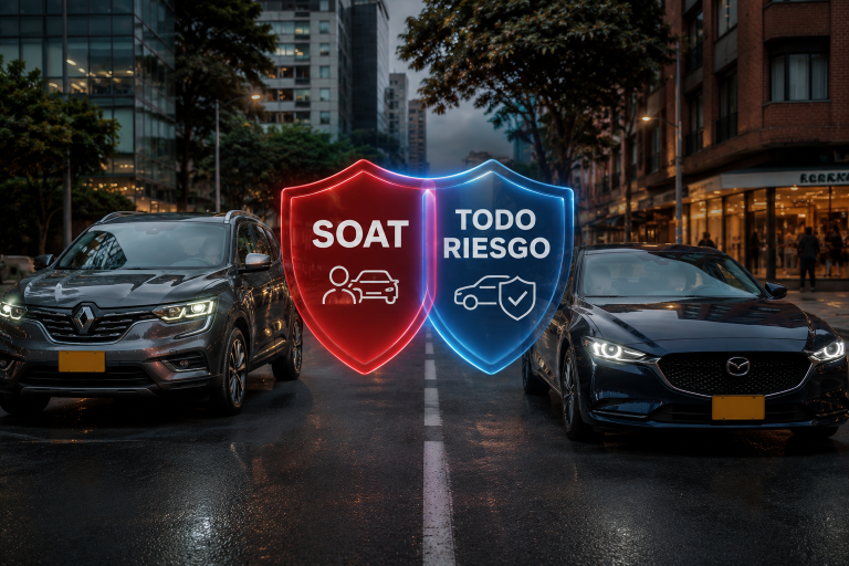 Diferencia entre el SOAT y el seguro todo riesgo para carros en Colombia 2026