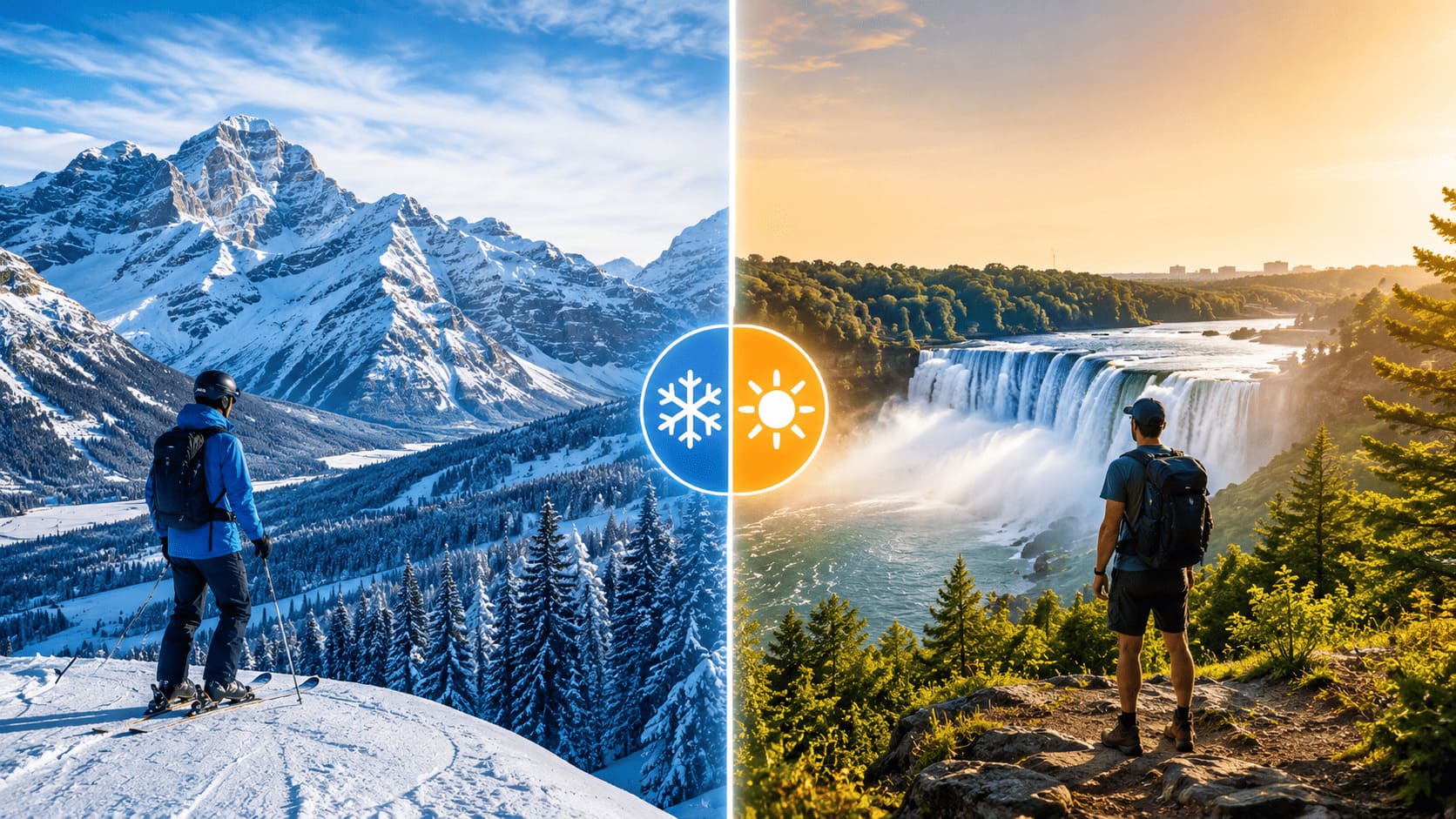 Seguro de Viaje Canadá Invierno vs Verano — Coberturas Según la Temporada 2026 Comparación viajar a Canadá en invierno vs verano desde Colombia — coberturas de seguro de viaje recomendadas según la temporada